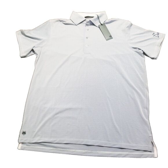 Greyson Other - Greyson Polo Shirt Men's Large Gray White Stripe Pink Inner Collar Golf Wolf NWT